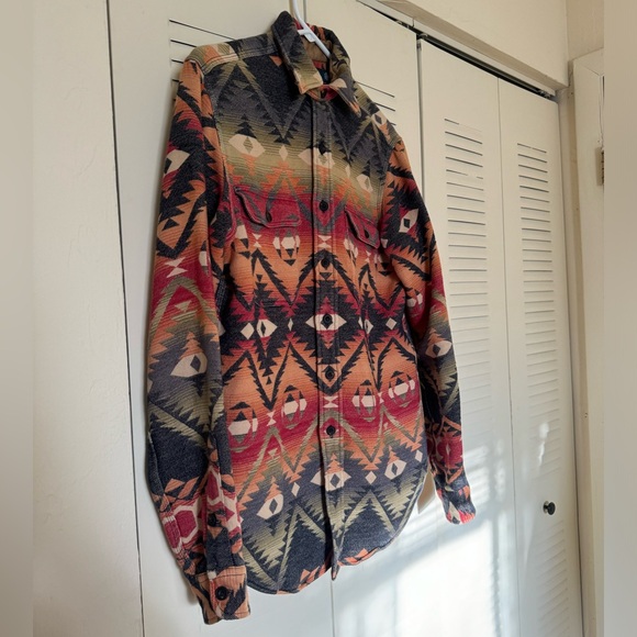 Vintage Polo Ralph Lauren RL RRL Wool Flannel Shirt Navajo Aztec Kanye Yeezy YZY - Picture 6 of 16